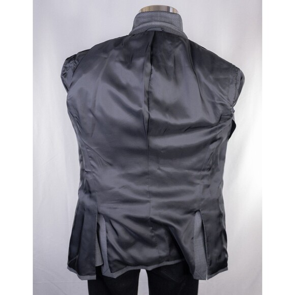 Sene Men's Sport Coat Jacket Blazer WOOL 2-Button Sz 38R Textured Gray SLIM EUC - Picture 12 of 13